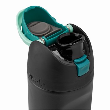 Owala 16oz FreeSip® Water Bottles Kids Black Canada | DTLUS-3986